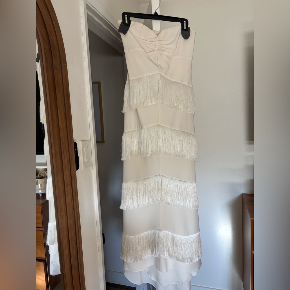 x REVOLVE Hera Fringe Maxi Dress in Ivory - Picture 5 of 9